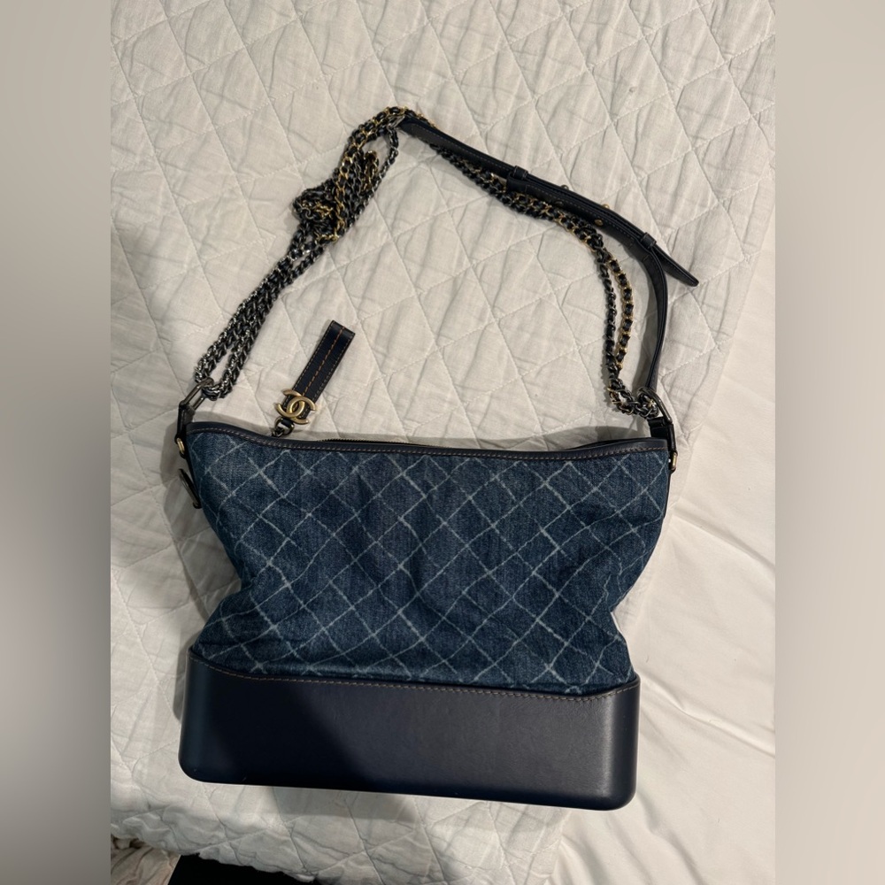 Chanel denim shoulder bag